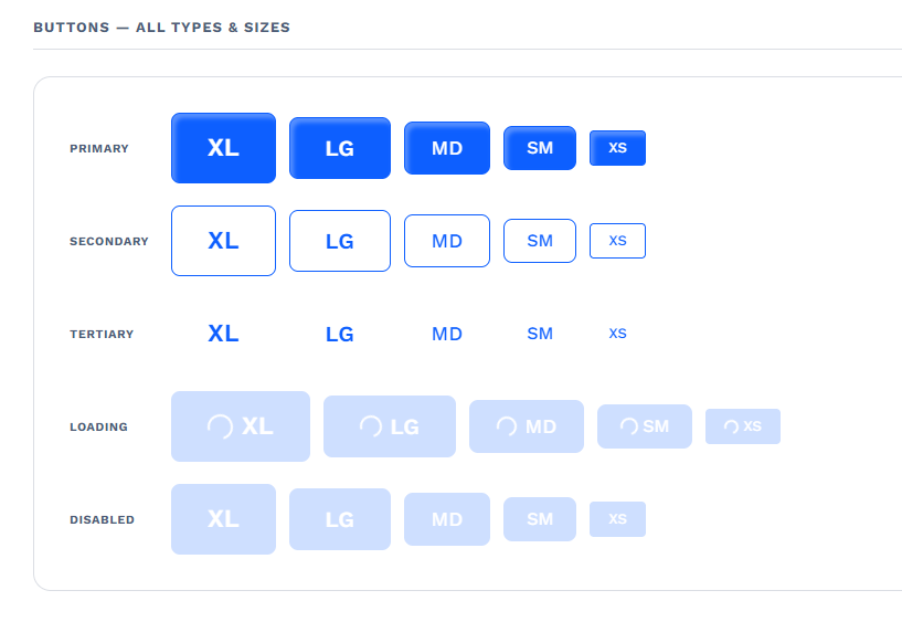 Design system button shown in Figma and in code with design tokens side by side
